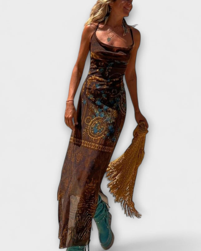 Nele - Einzigartiges Midi-Kleid mit Cowl-Neck