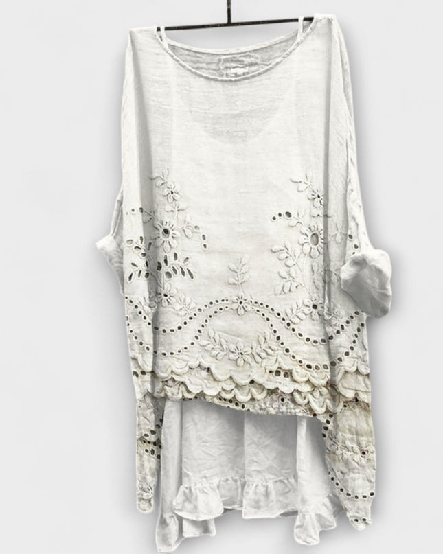 Ella - Bluse mit zweilagigem Saum