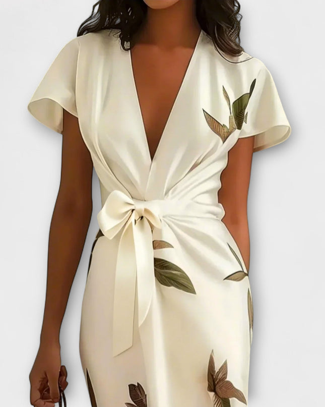 Elfriede - Satin Wickel-Kleid