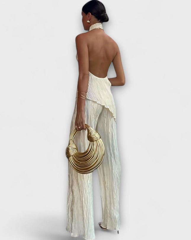 Pilarica - Elegantes plissiertes asymmetrisches Set