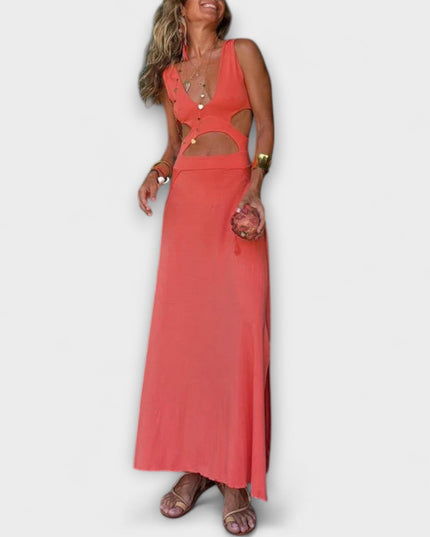 Giulia - Eleanor Tie-Dye Cutout Schlitz Stretchkleid