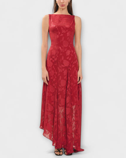 Samira - Elegantes Rückenfreies Schnür-Jacquard-Maxikleid