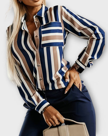 Selma - lässige und ruhige Stribet Bluse
