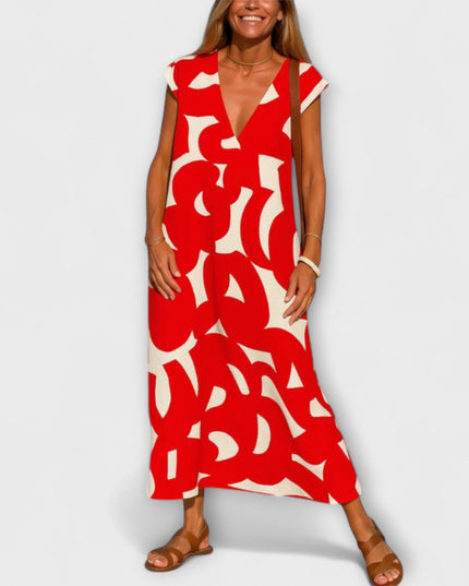 Anita – Leichtes Kleid mit V-Ausschnitt
