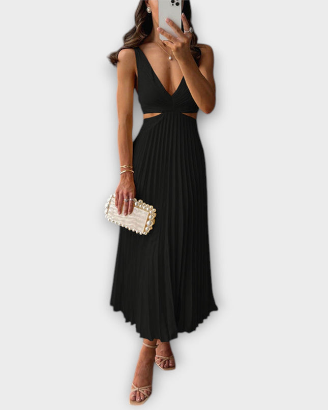 Rosina - Elegantes Midi-Abendkleid mit Plissee