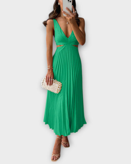 Rosina - Elegantes Midi-Abendkleid mit Plissee