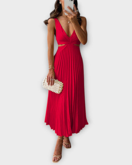 Rosina - Elegantes Midi-Abendkleid mit Plissee