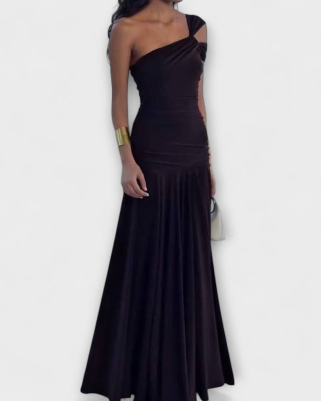 Rosalie - Off-Shoulder Enges Maxikleid