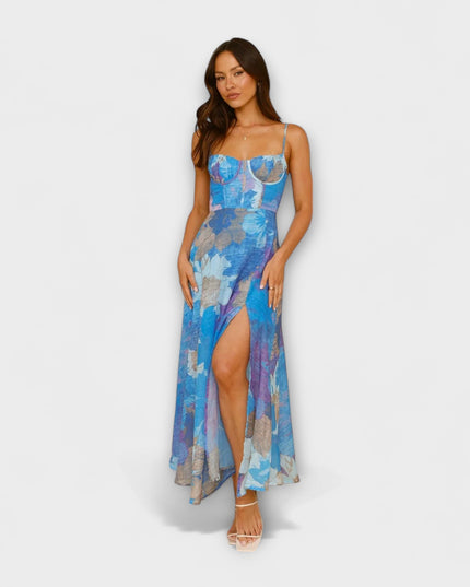 Heidrun - Blumendruck-Trägerkleid für Damen - Stilvoll und Verführerisch