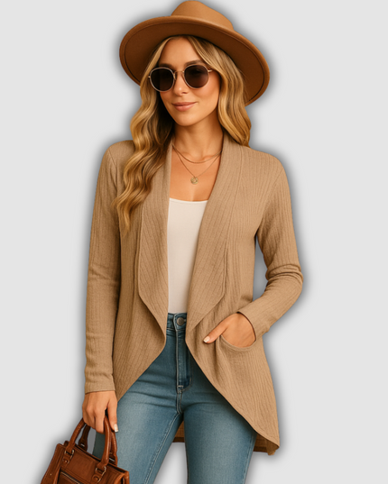 Oceana - Lange Damenstrickjacke