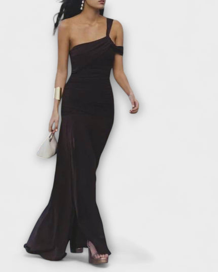 Rosalie - Off-Shoulder Enges Maxikleid