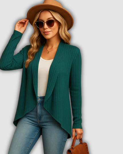 Oceana - Lange Damenstrickjacke