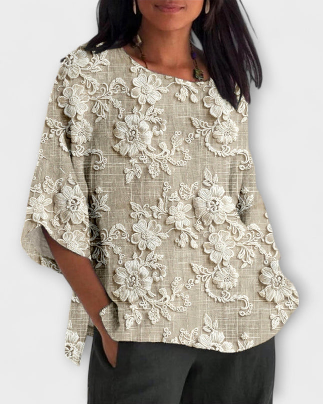 Hazel - Oberteil mit Vintage-Druck
