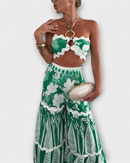 Amelie - Cassie Ric Rac Trim Halter Ring Set