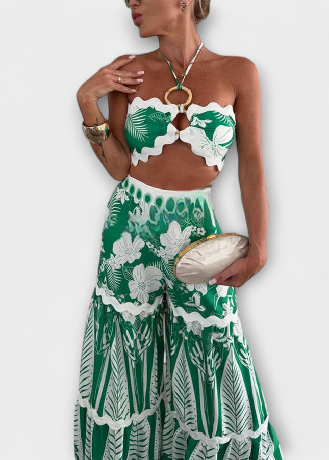 Amelie - Cassie Ric Rac Trim Halter Ring Set