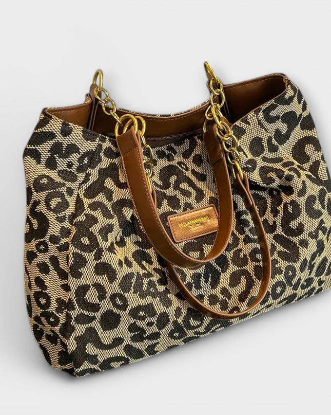 Ilse - Leopard Canvas Tote