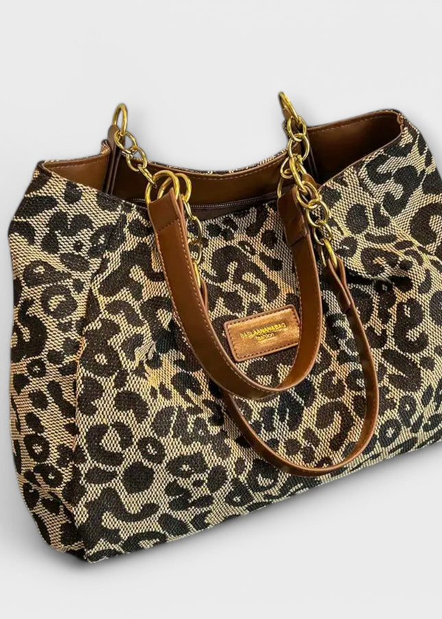Ilse - Leopard Canvas Tote