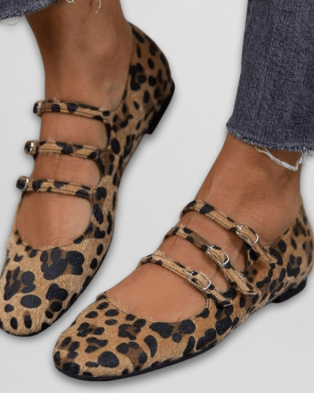 Marie - Animal-Print Ballerinas