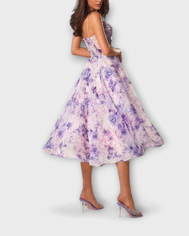 Carissa - Elegantes Chiffon Midikleid