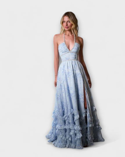 Petra - Chic Langes Fließendes Kleid