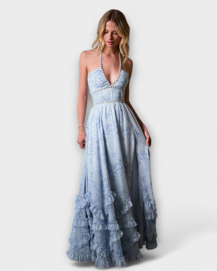 Petra - Chic Langes Fließendes Kleid