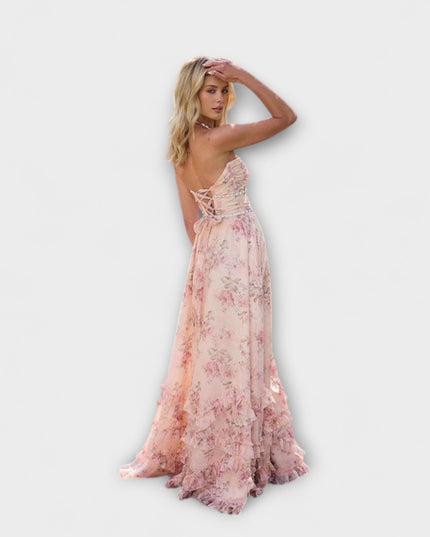 Petra - Chic Langes Fließendes Kleid