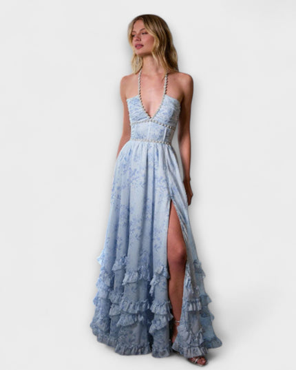 Petra - Chic Langes Fließendes Kleid