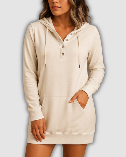 Giana -Lässiges Hoodie-Kleid mit lockerem Schnitt für Damen