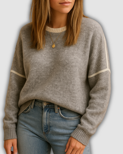 Gia - Damenstrickpullover mit Rundhalsausschnitt