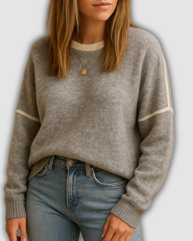 Gia - Damenstrickpullover mit Rundhalsausschnitt