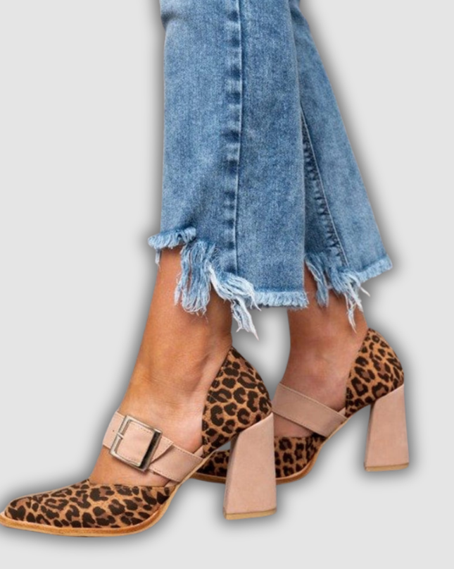 Mathildis - Leopard Wildleder Heels