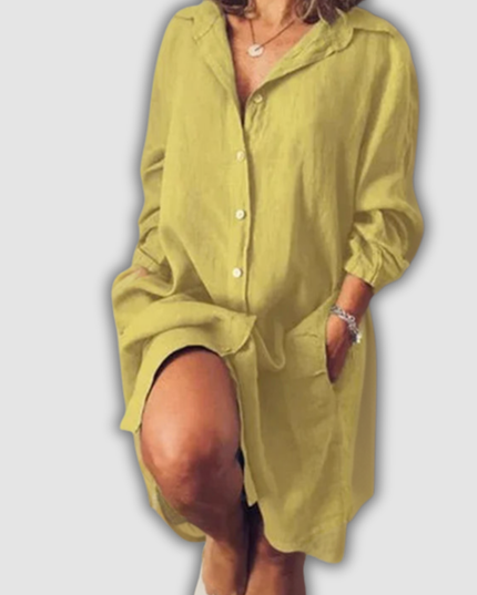 Trudelind - Midi-Kleid aus Baumwolle