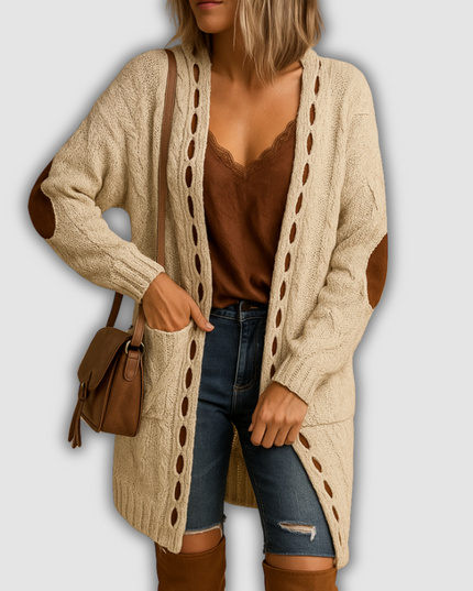 Orla - Leichte Damenstrickjacke mit Kapuze