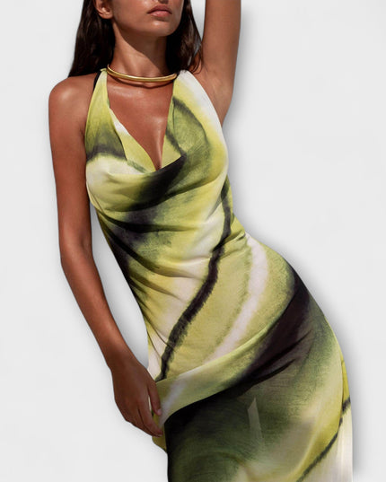 Miriam - Klassisches Tie-Dye Gradient Maxi Kleid