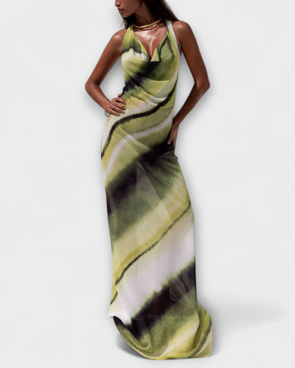 Miriam - Klassisches Tie-Dye Gradient Maxi Kleid