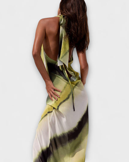 Miriam - Klassisches Tie-Dye Gradient Maxi Kleid