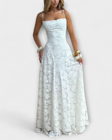 Ragna - Elegantes Jacquard-Maxikleid