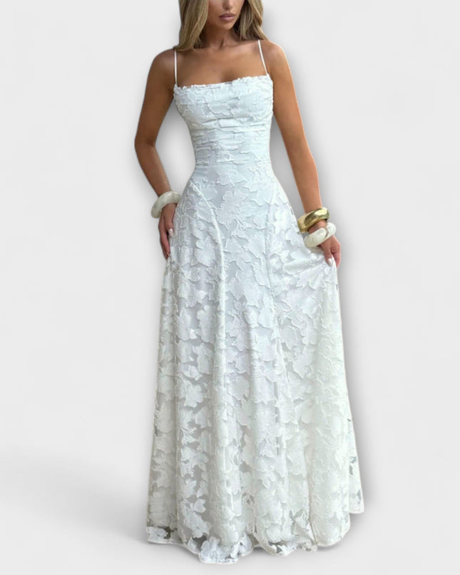 Ragna - Elegantes Jacquard-Maxikleid