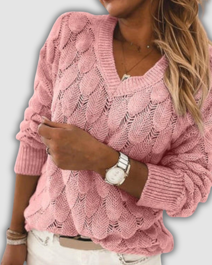 Traudel - Eleganter Pullover mit V-Ausschnitt