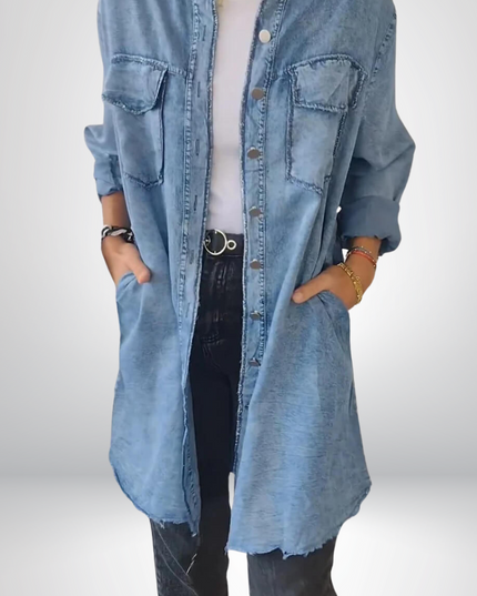 Thora - Stilvolle Jeansjacke mit Kragen