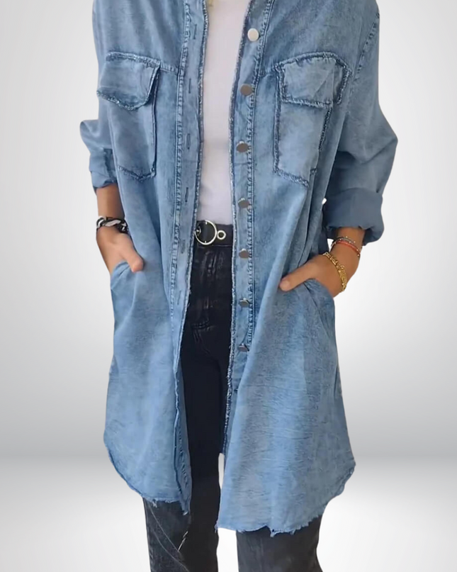 Thora - Stilvolle Jeansjacke mit Kragen