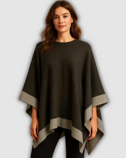 Luma - Elegante Damenponcho mit offenen Seiten und fließender Passform