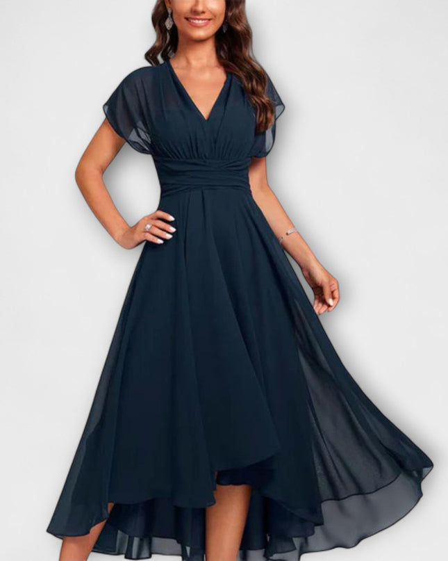 Quirina - V-Ausschnitt A-Linien Kleid