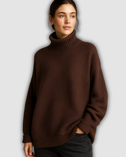 Una - Gestrickter Damenrollkragenpullover mit zeitlosem Design