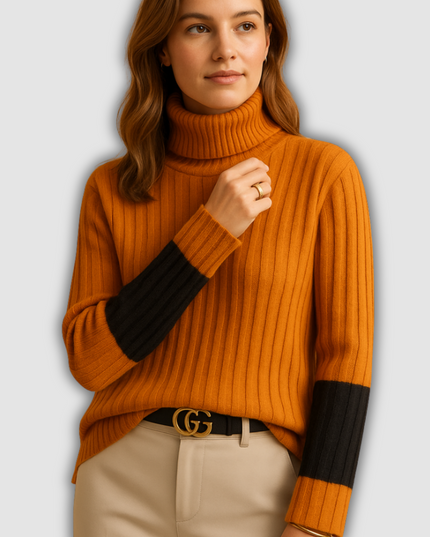 Calla - Damenstrickpullover mit Rollkragen