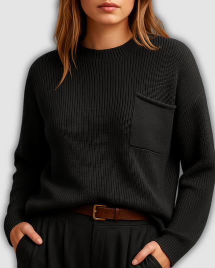 Halo - Minimalistischer gestrickter Damenpullover