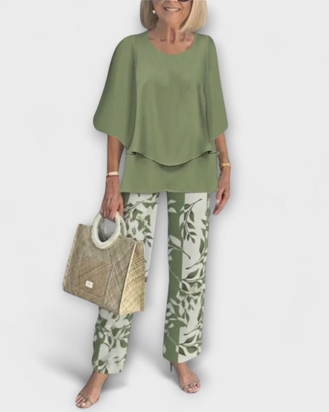 Rosamund - Modernes Set mit Bequemer Bluse und Hose