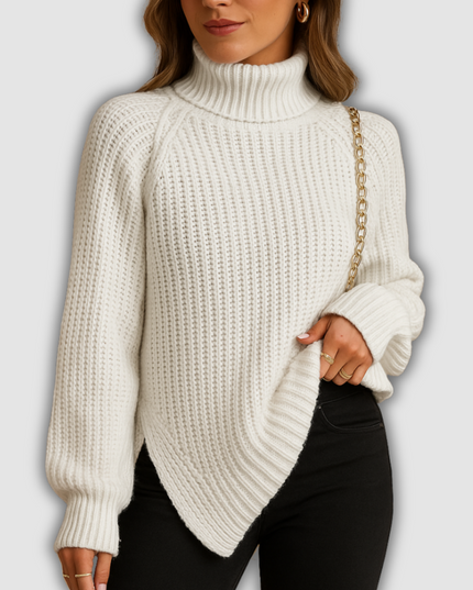 Kaia - Rollkragenpullover mit weicher Textur und minimalistischem Design für Damen