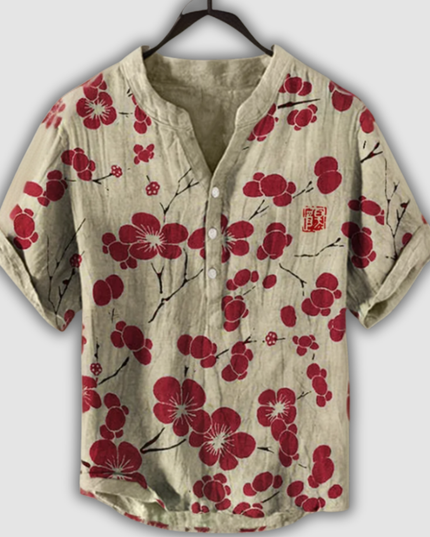 Albruna - Japanische Bluse mit Kirschblüten