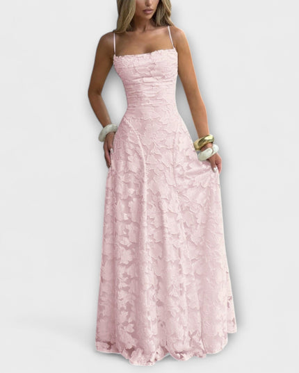 Ragna - Elegantes Jacquard-Maxikleid